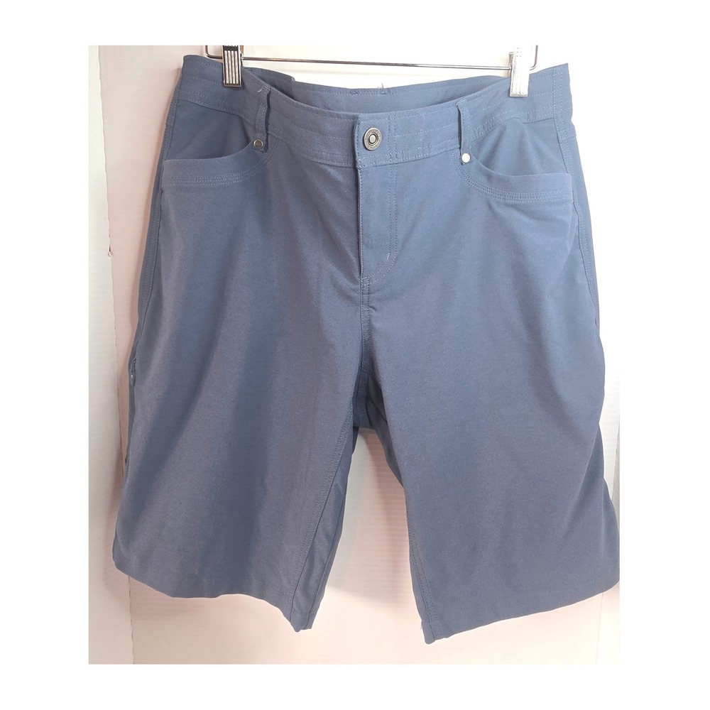Kuhl Blue Gray Hiking Shorts Womens 14 Performance Outdoor Cargo Pockets